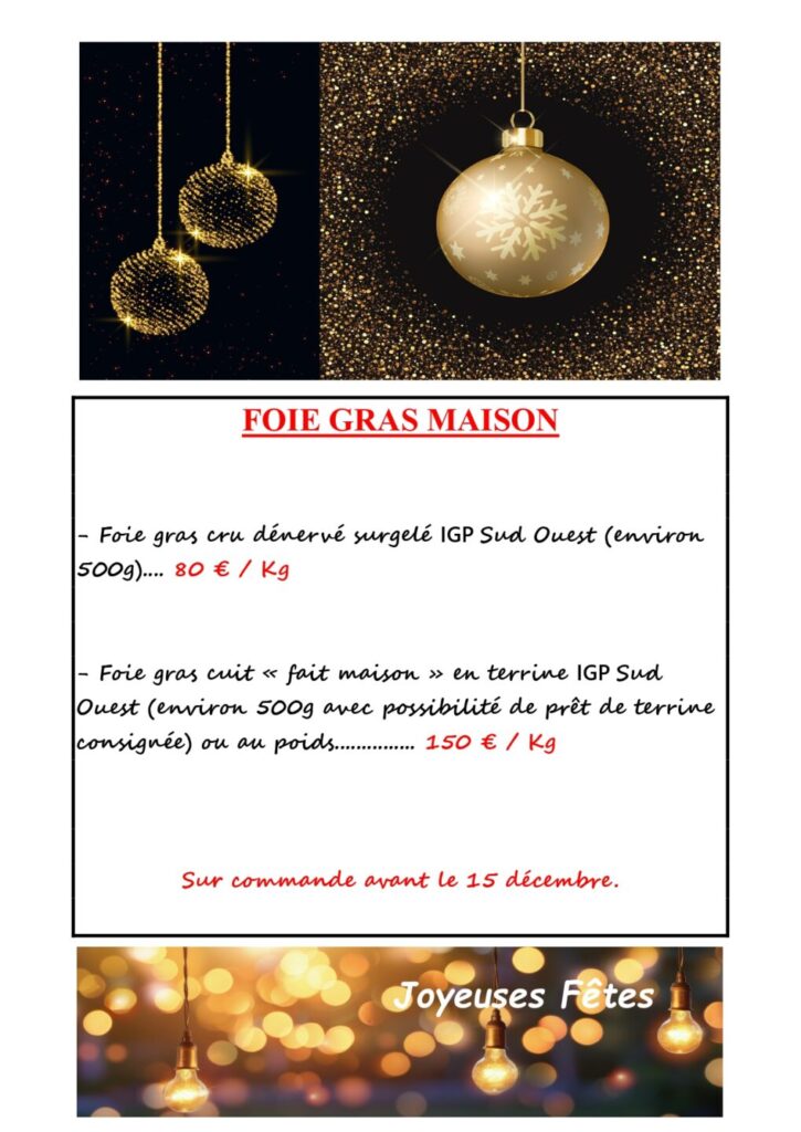 Affiche foie gras - Combrit Bénodet