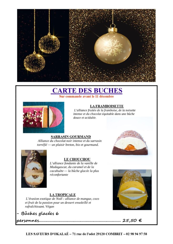 Carte des buches verger perdu - Combrit Bénodet